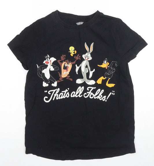 Looney Tunes Unisex Black XS Cartoon T-Shirt