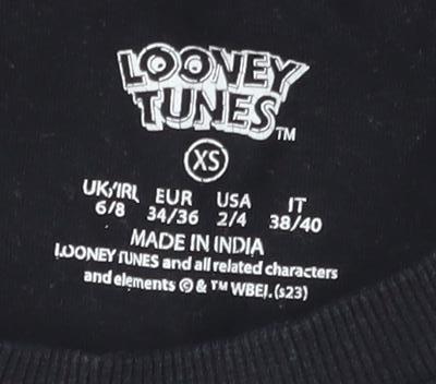 Looney Tunes Unisex Black XS Cartoon T-Shirt