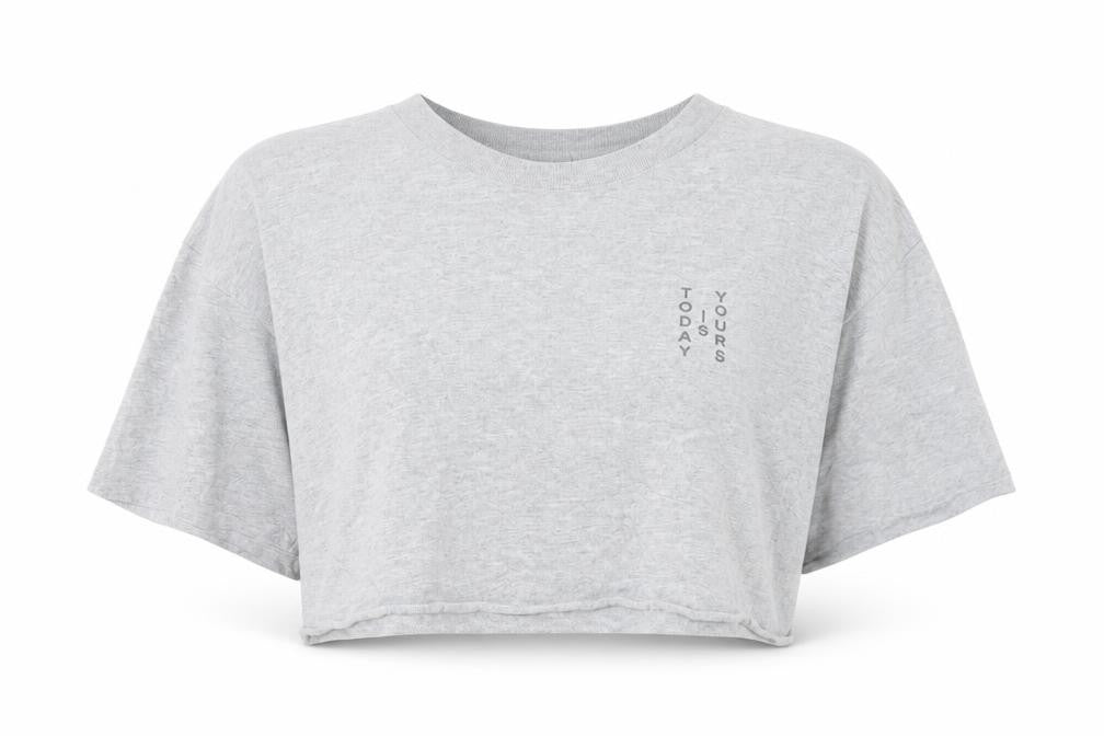 Urban Womens Outfitters Grey Cropped T-Shirt M Casual Style