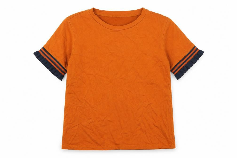 Front view of Zara Trafaluc girls’ orange crew neck t-shirt s