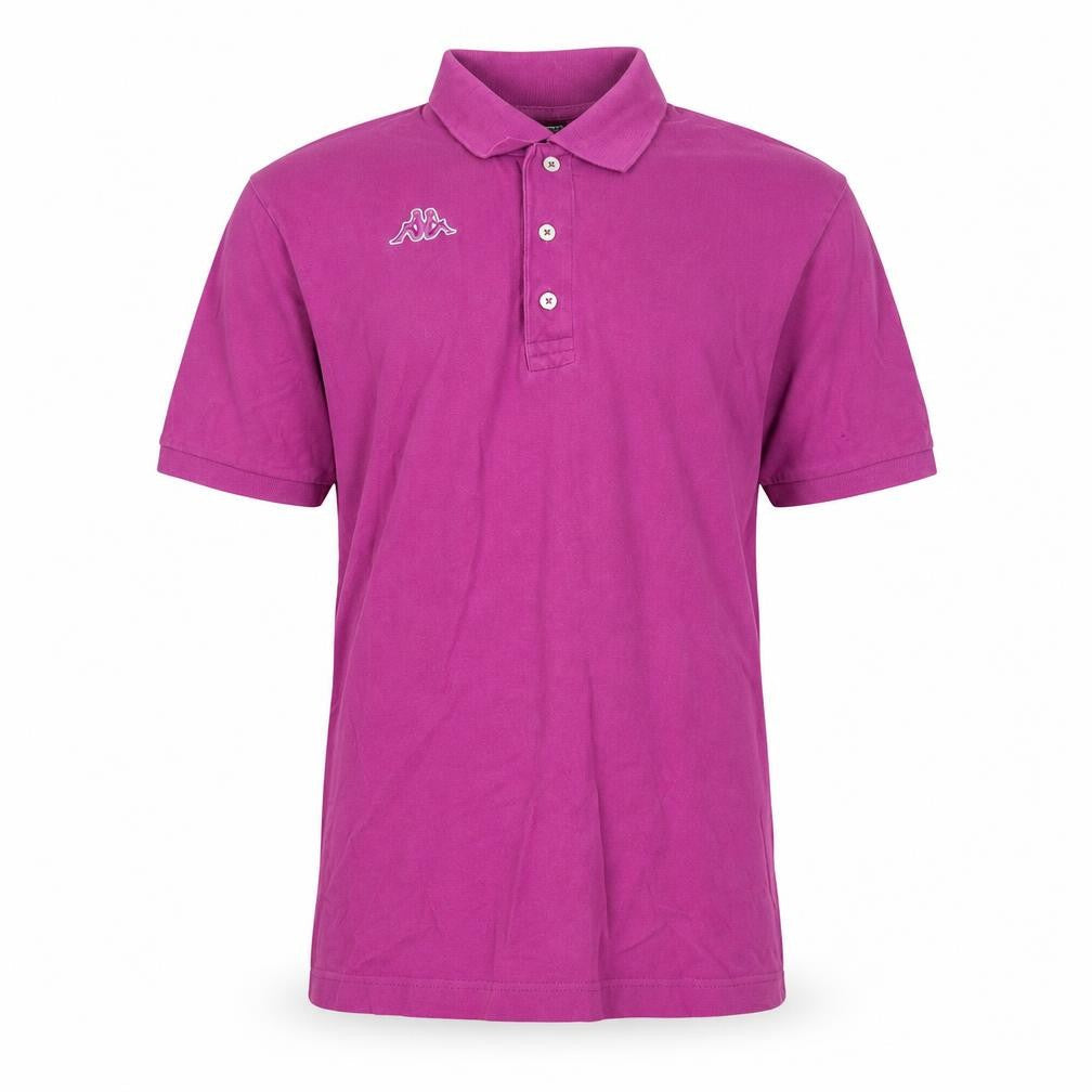 Kappa Men's Pink Polo - Large, Short Sleeve