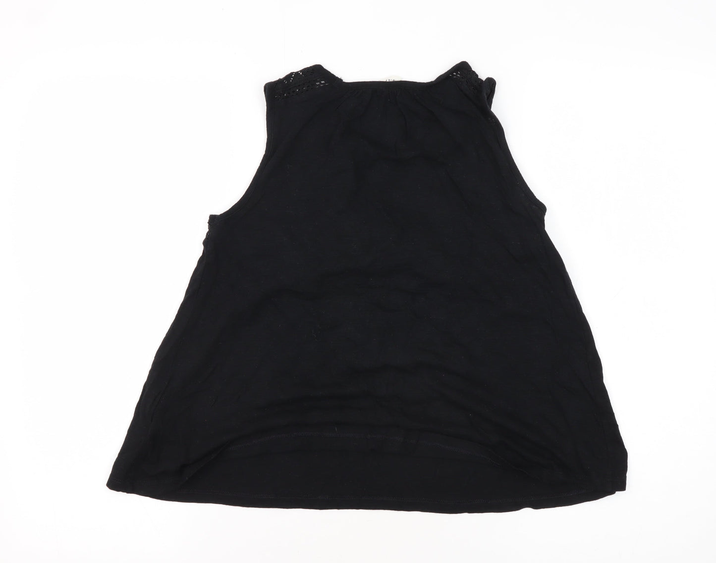 Gap Women's Black Tank Top, 2XS, Sleeveless Crochet