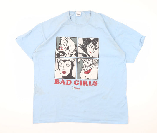 Disney Blue XL Cartoon Crew Neck T-Shirt