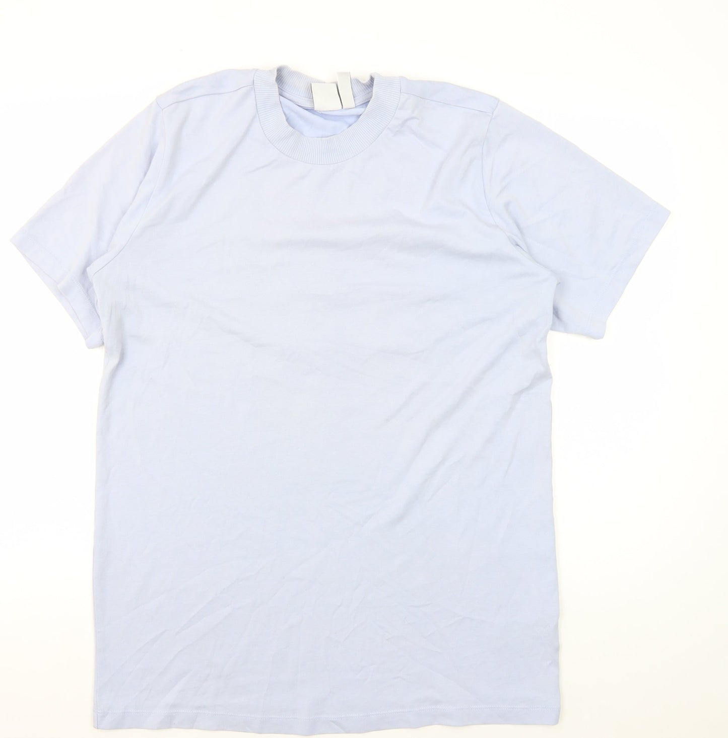Adidas Women's Blue Basic T-Shirt - Size L, Crew Neck