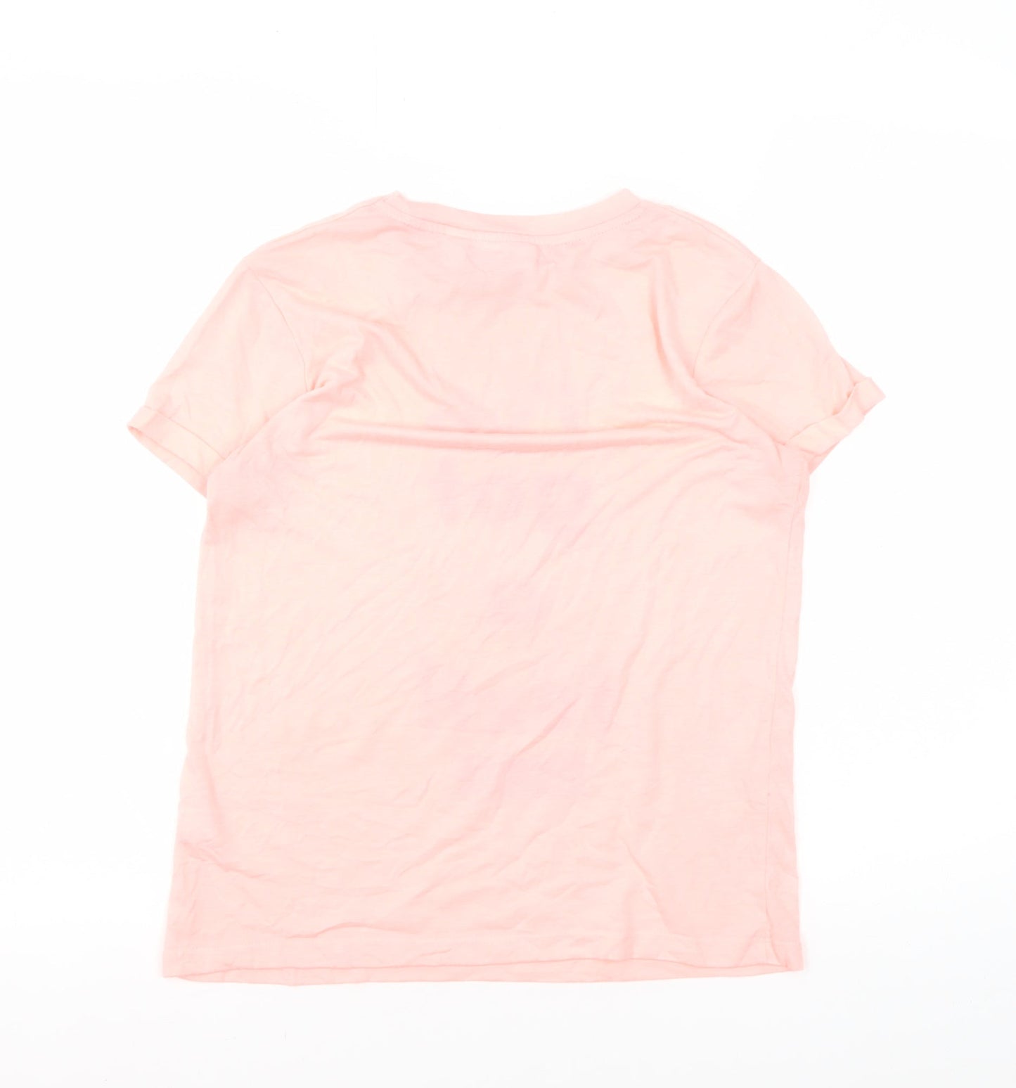 Love Island Women's Pink Crew Neck T-Shirt Size 10