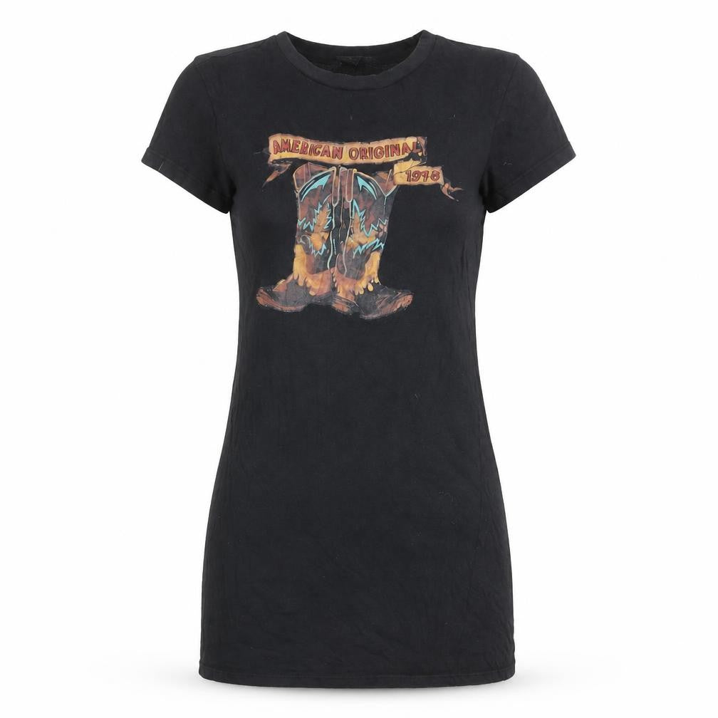 Unisex Adultss UK Size L Tultex Black Cotton T-Shirt