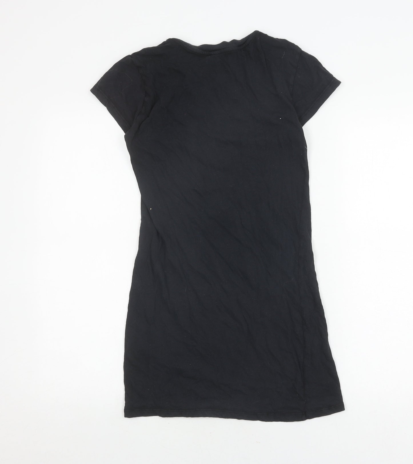Unisex Adultss UK Size L Tultex Black Cotton T-Shirt