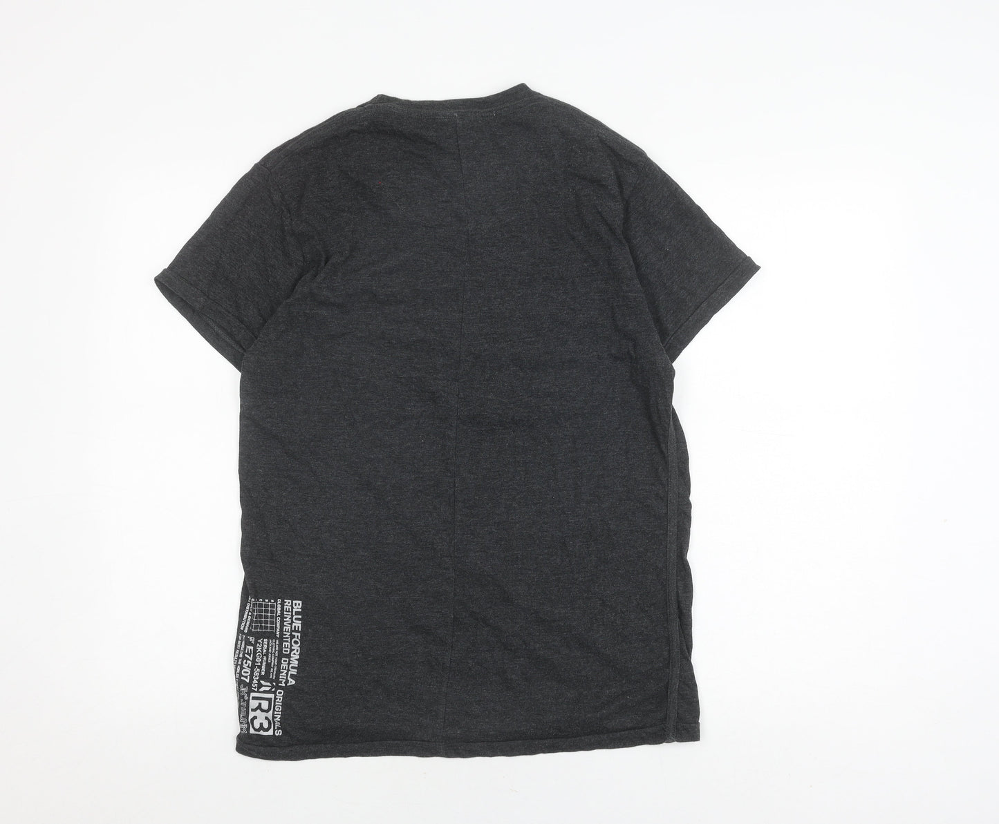 Jack & Jones Men's Grey Graphic Print T-Shirt L