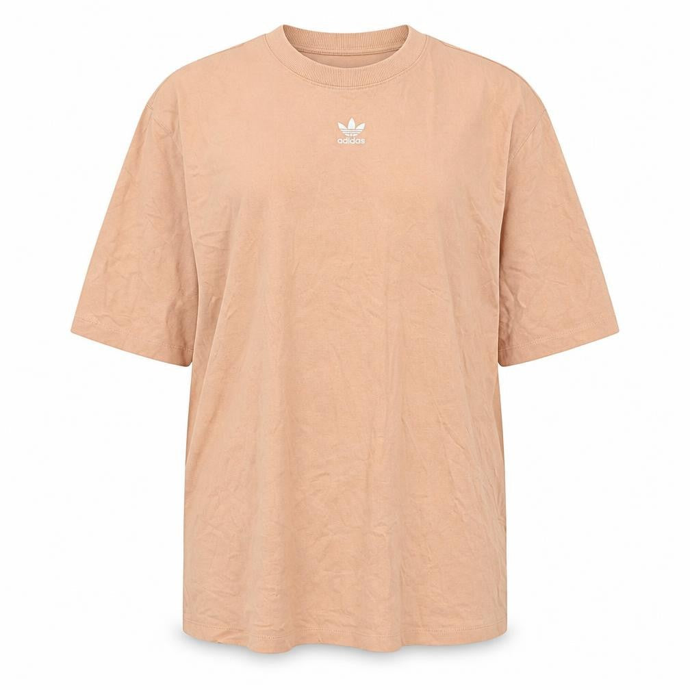 Unisex Adultss UK Size L adidas Beige Cotton T-Shirt