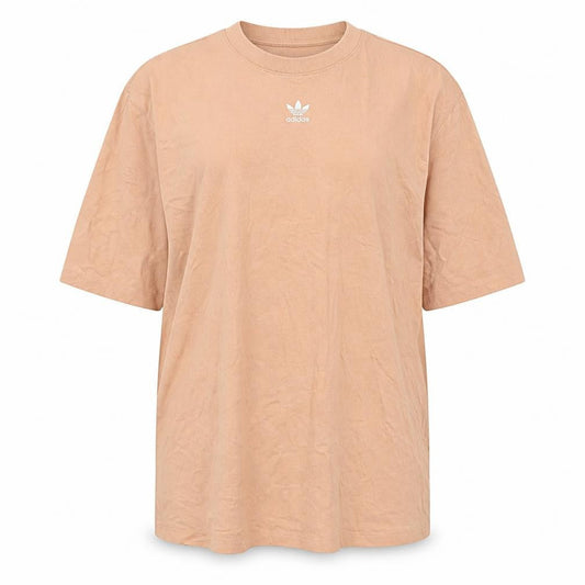 Unisex Adultss UK Size L adidas Beige Cotton T-Shirt