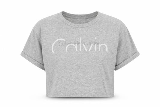 Womens UK Size M Calvin Klein Jeans Grey Cotton Blend T-Shirt
