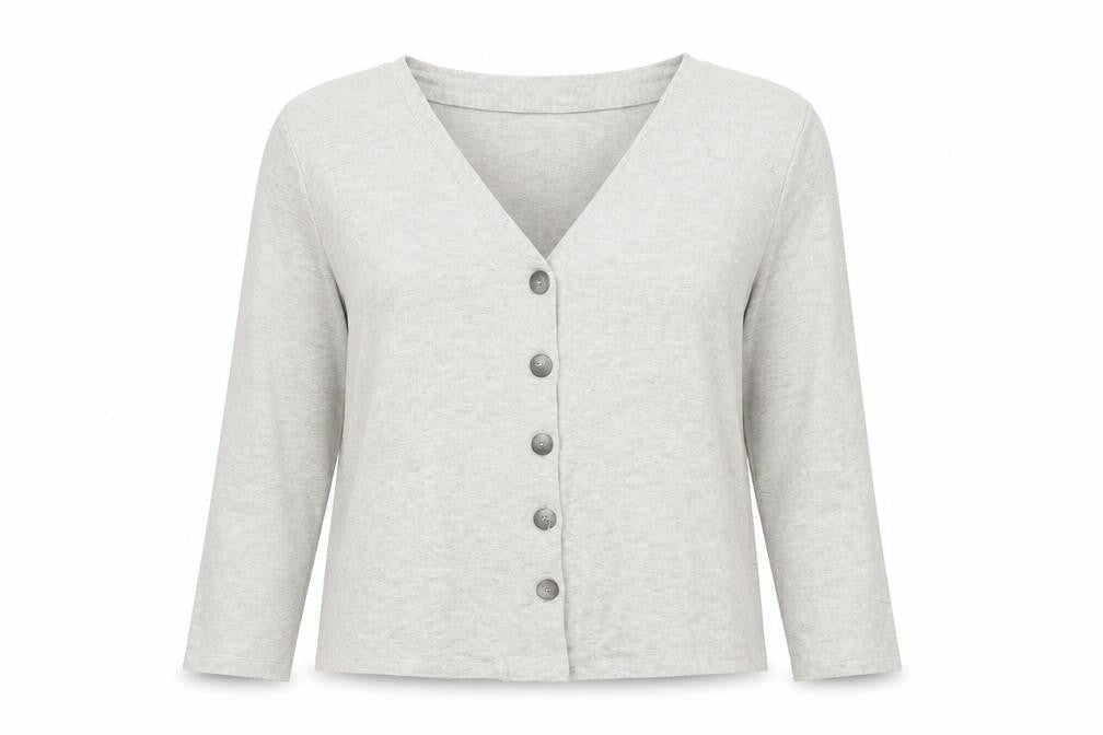 Oysho Women's Grey Cardigan Size S V-Neck Button