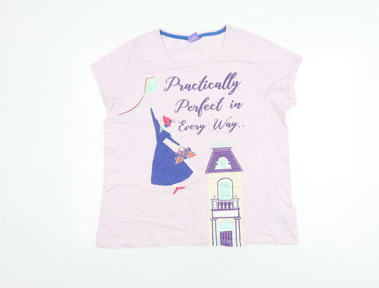 Disney Women's Pink Mary Poppins Graphic T-Shirt Size 18