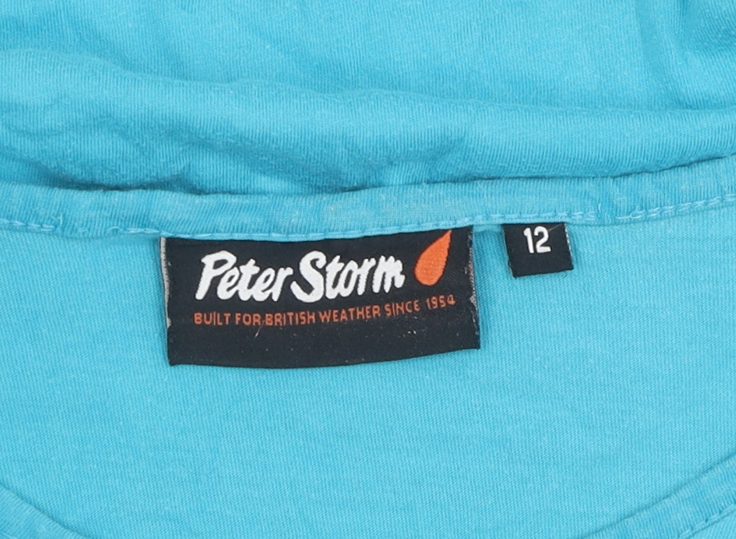 Peter Storm Women's Blue Casual T-Shirt Size 12