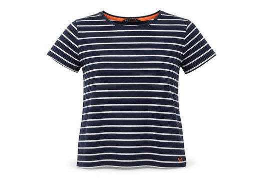 Womens UK Size 8 Crew Clothing Company Blue 100% Cotton T-Shirt