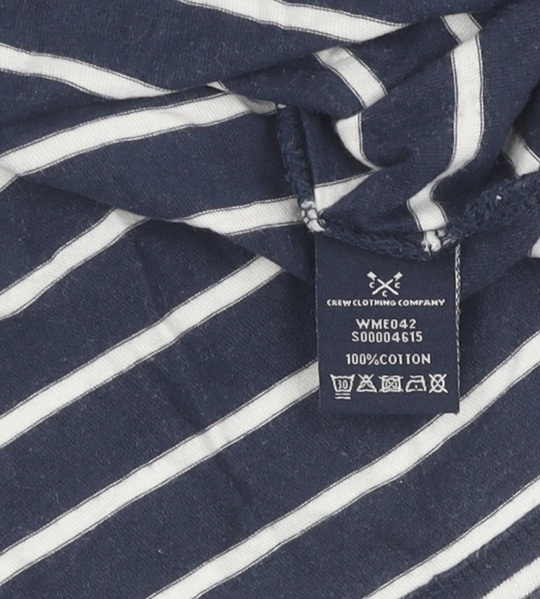 Crew Clothing Womens Blue Striped T-Shirt Size 8