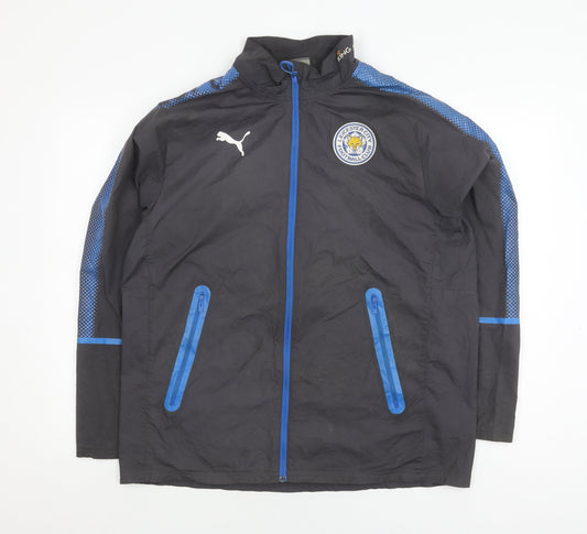 Puma Men's Blue Windbreaker Jacket L Sports Logo