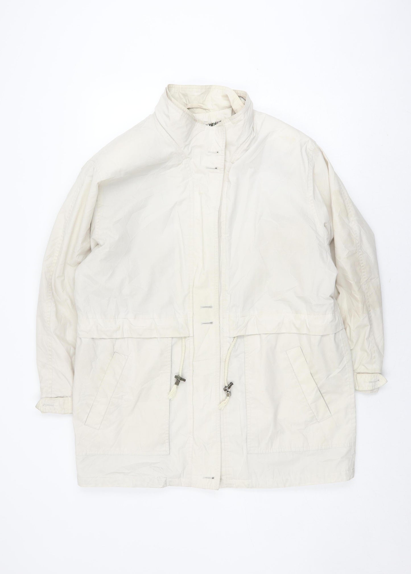 St Michael Women's Beige Parka Size 14 Petite Vintage
