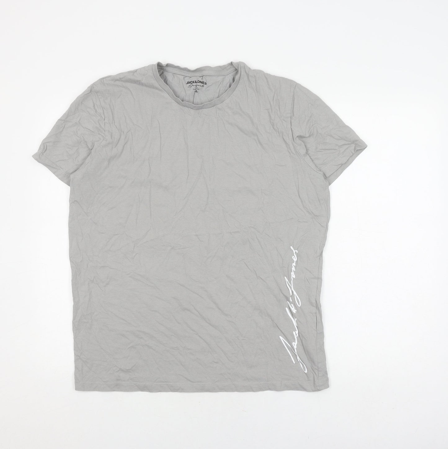 Jack & Jones Men's Grey XL Crew Neck T-Shirt