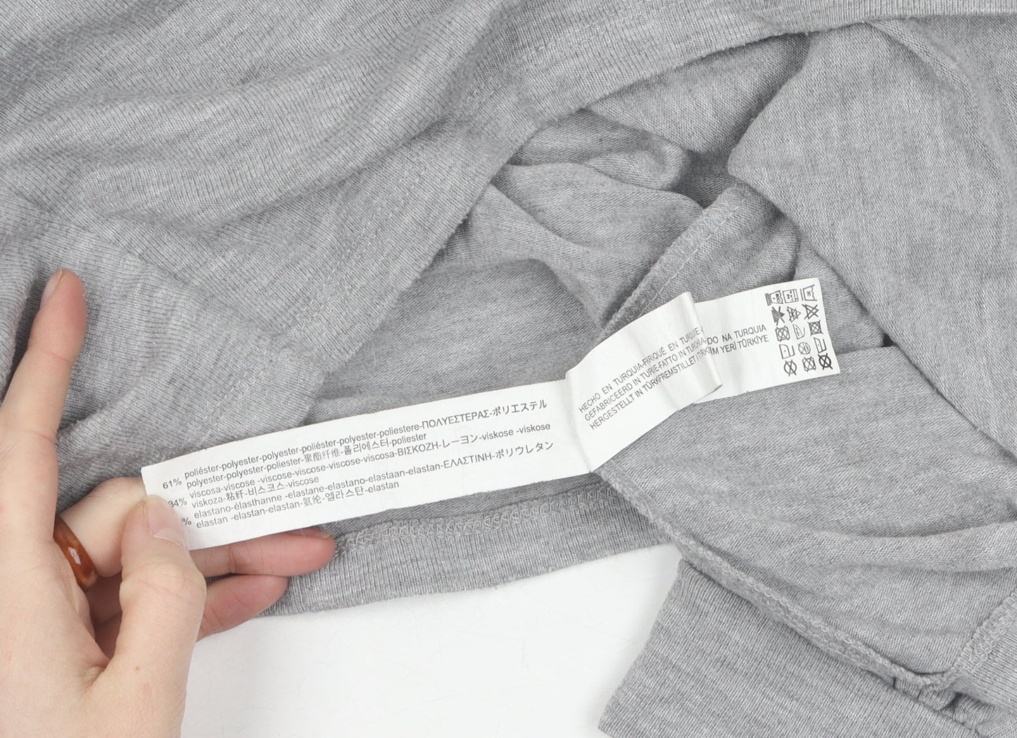 Stradivarius Women's Grey Beaded Crew Neck Pullover - Size 10