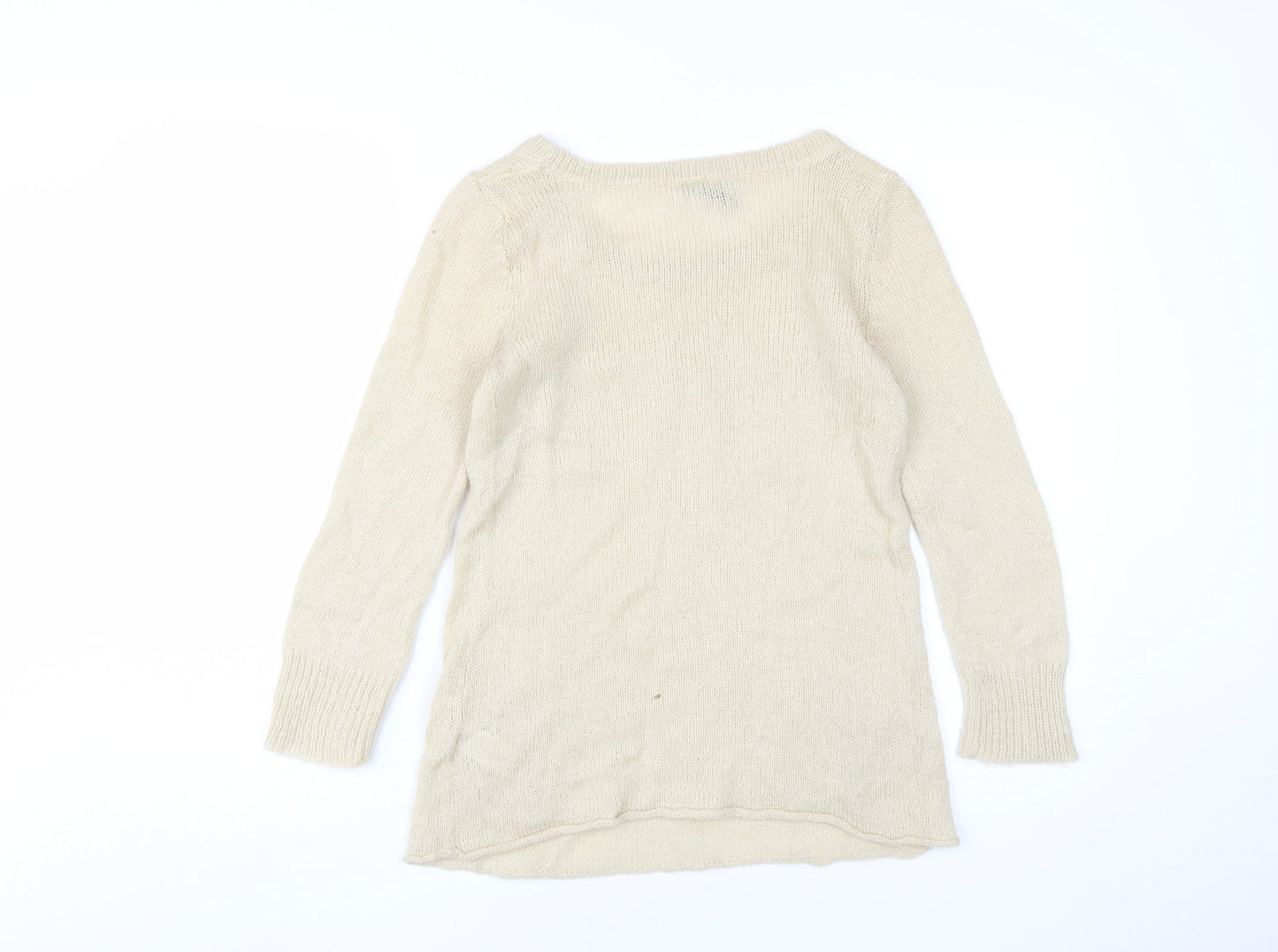 Topshop Women Beige Pullover Jumper Size 8