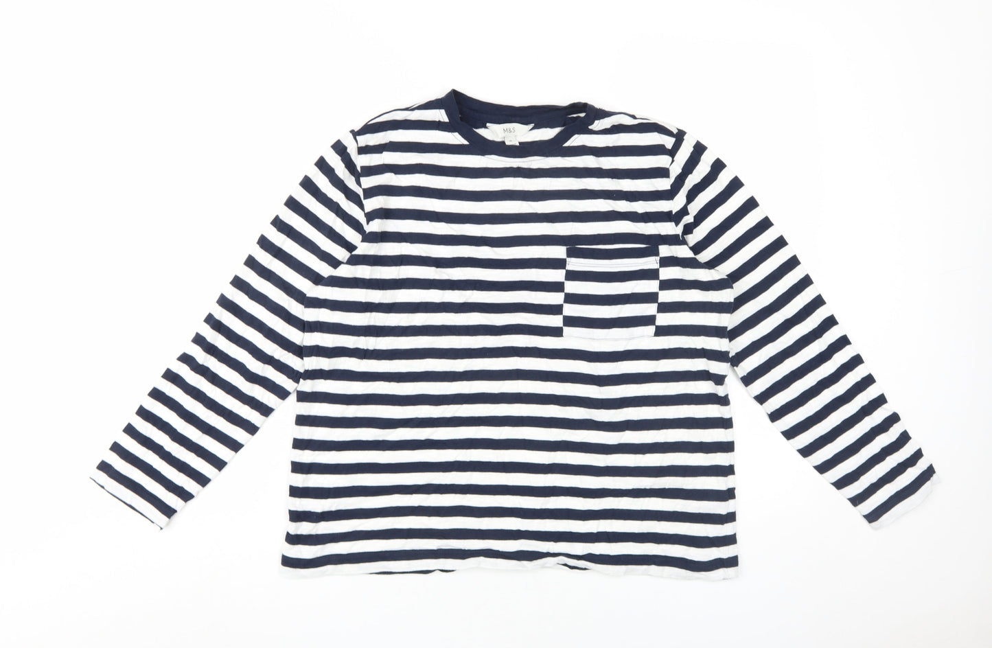 Marks and Spencer Women's Striped Cotton T-Shirt