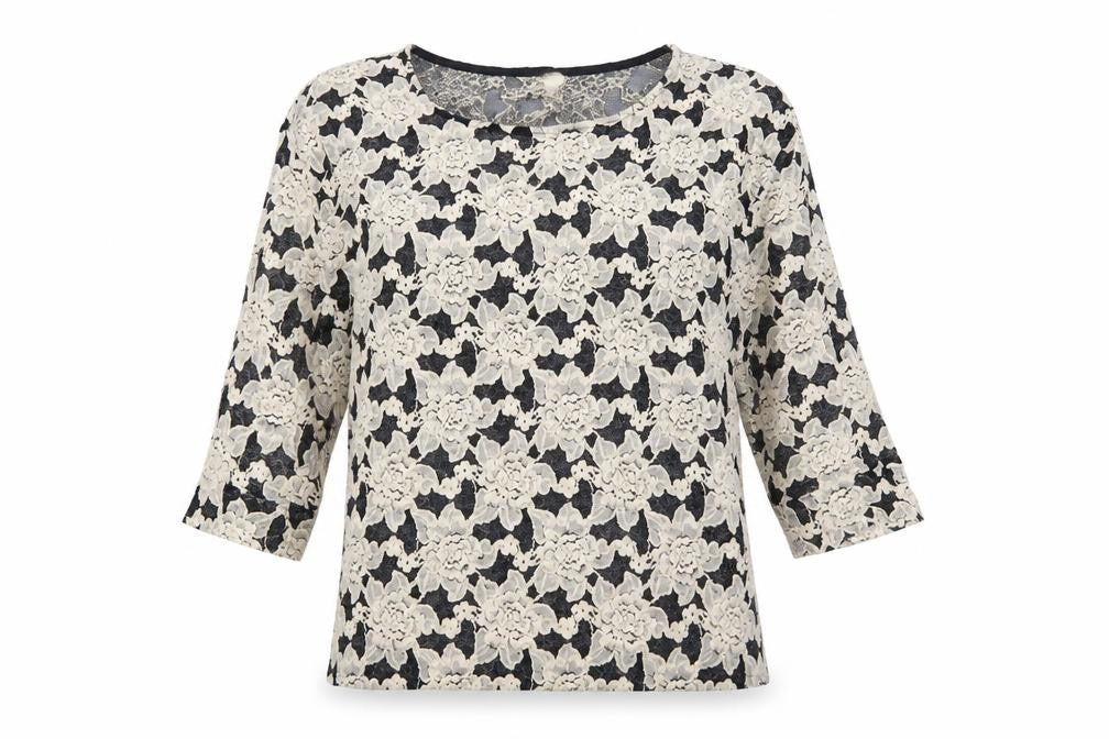 Next Women's Black Floral Lace Top Size 10