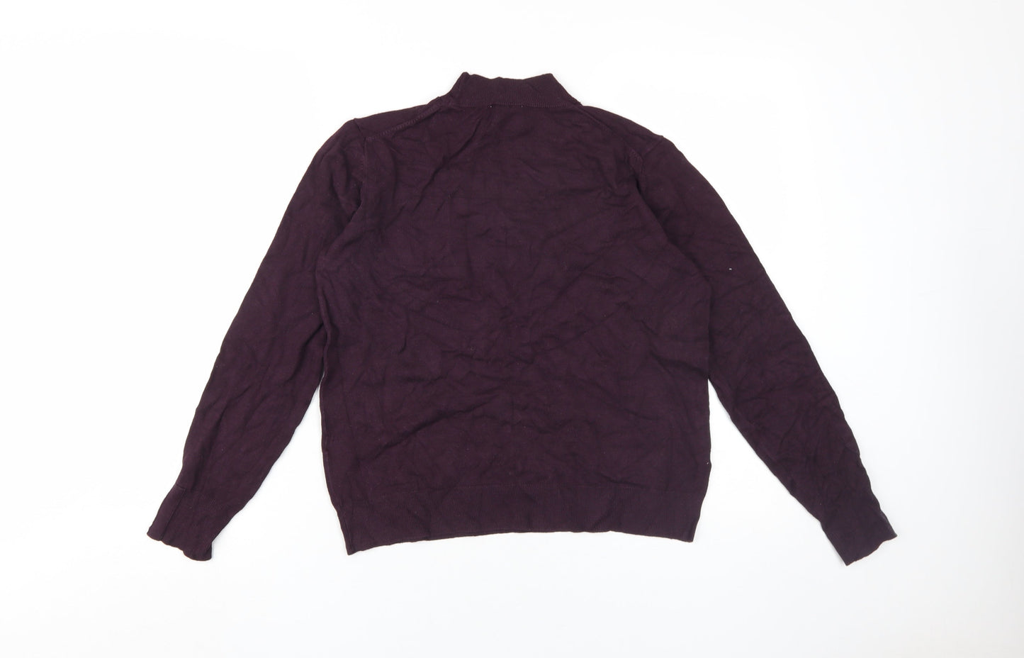 Warehouse Women's Purple Mock Neck Jumper, Size 12