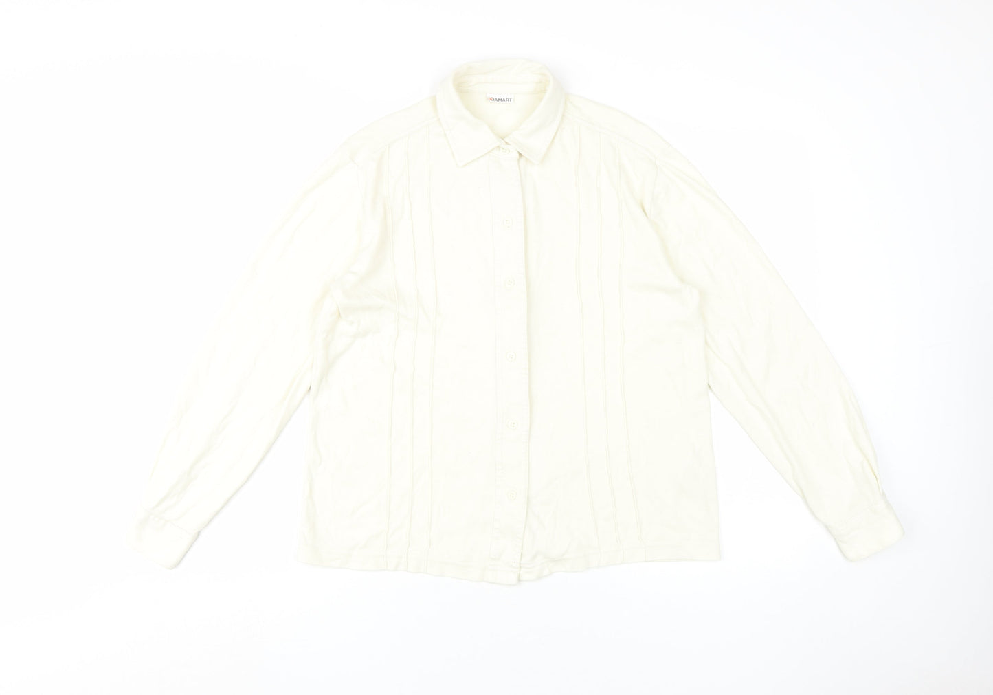 Damart Women’s Ivory Button-Up Shirt Size 12