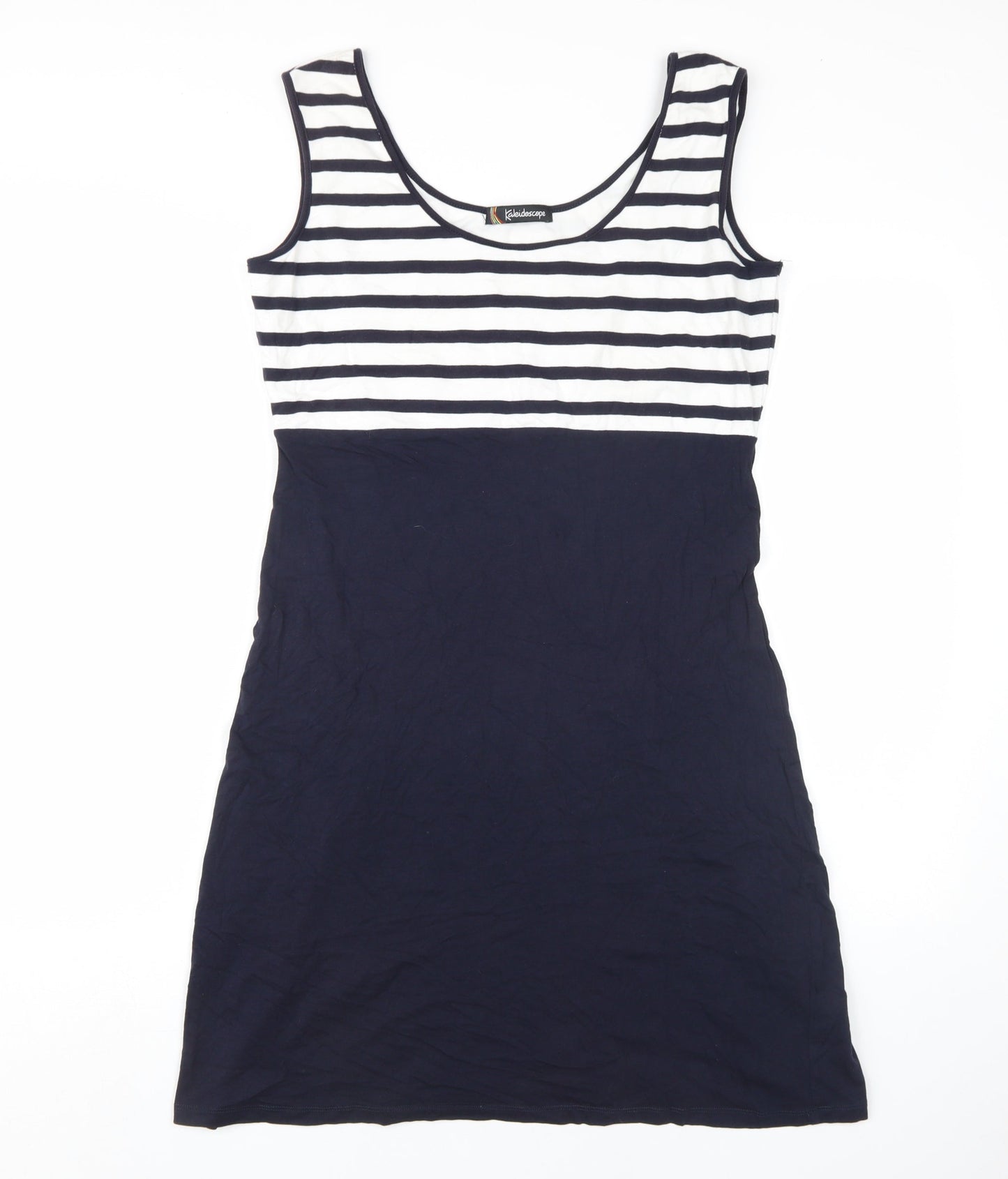 Kaleidoscope Women's Navy Striped Tank Dress Size 14
