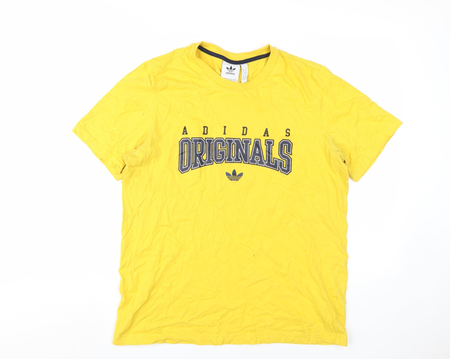 Adidas Men’s Yellow Graphic T-Shirt, Medium, Cotton