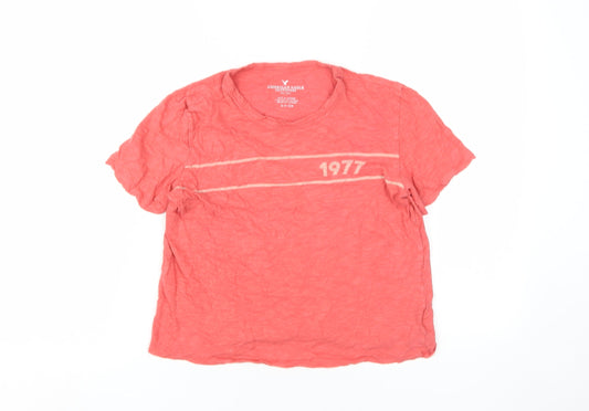 American Eagle Red T-Shirt, Unisex S, Short Sleeve
