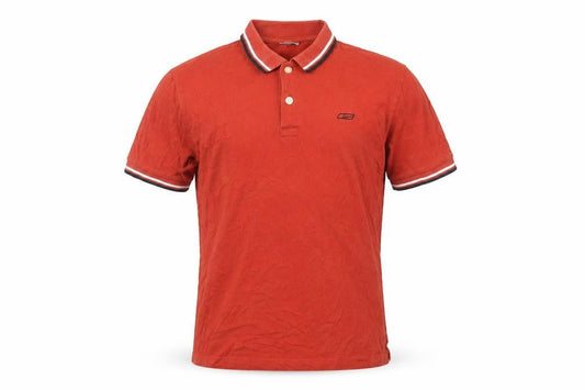Jack & Jones Men's Red Medium Cotton Short Sleeve Polo