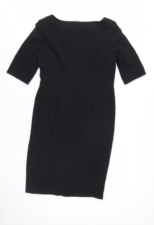 L.K. Bennett Women's Black Pencil Dress, Size 12, Knee Length