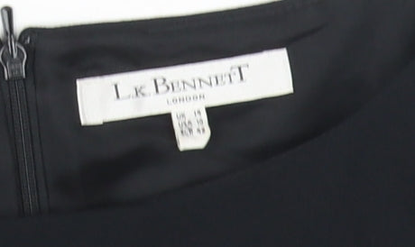 L.K. Bennett Women's Black Pencil Dress, Size 12, Knee Length