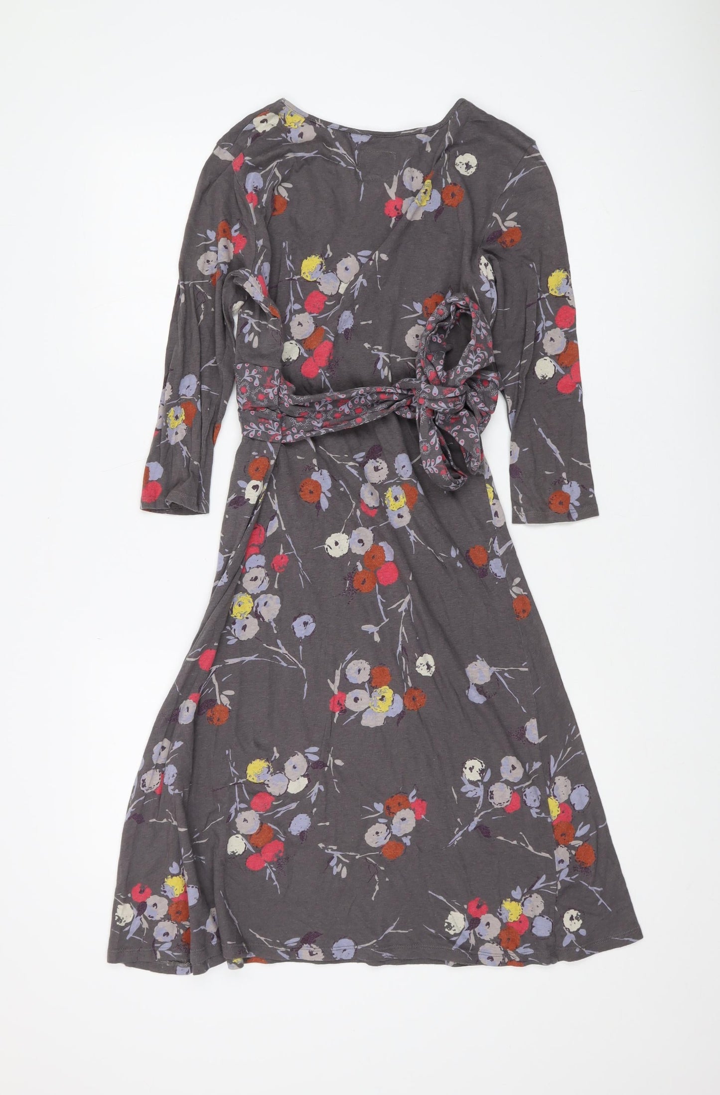 White Stuff Women's Multicoloured Floral Wrap Dress