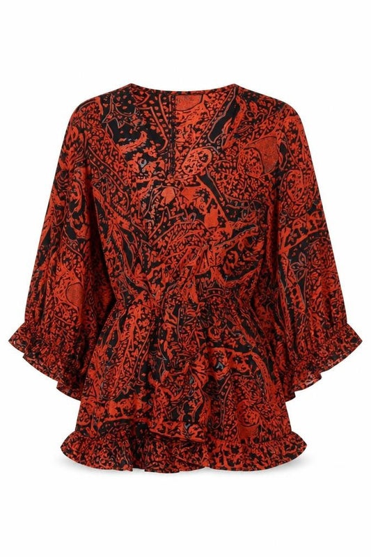 Womens UK Size 10 AX Multicoloured Polyester Blouse