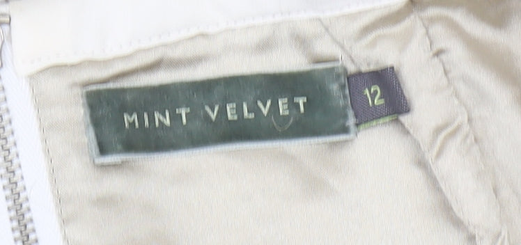 Mint Velvet Women's White Pencil Skirt Size 12 Elegant