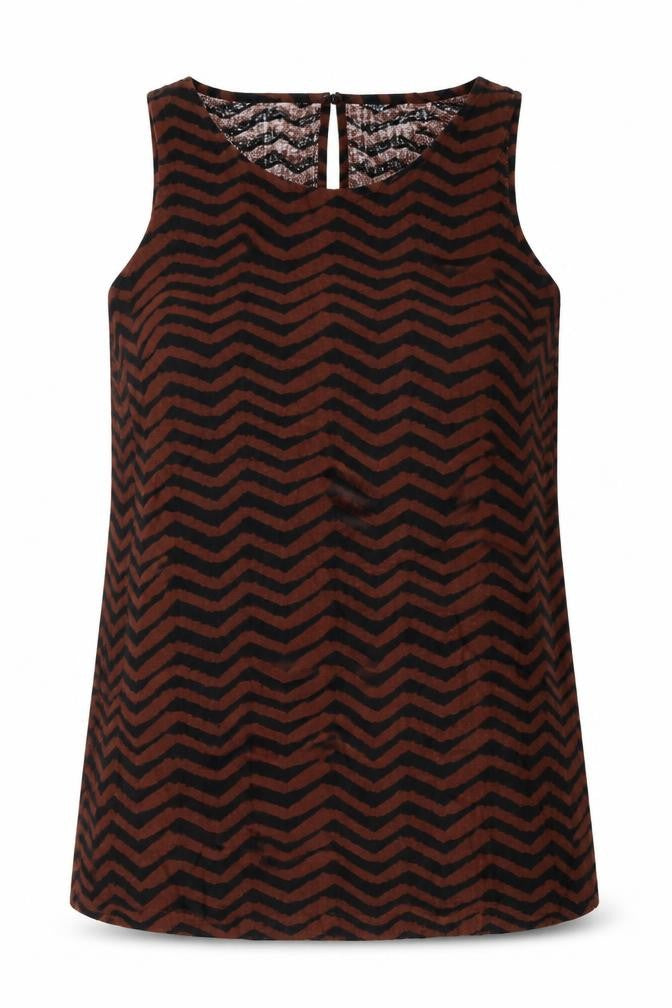Marks and Spencer Women's Brown Geometric Tank