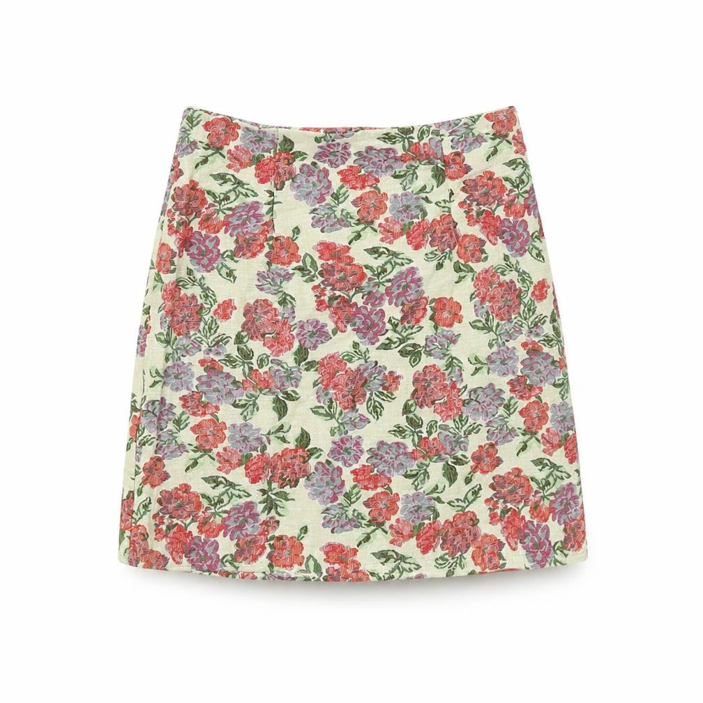 New Look Women's Floral A-Line Skirt Size 8 Multicoloured