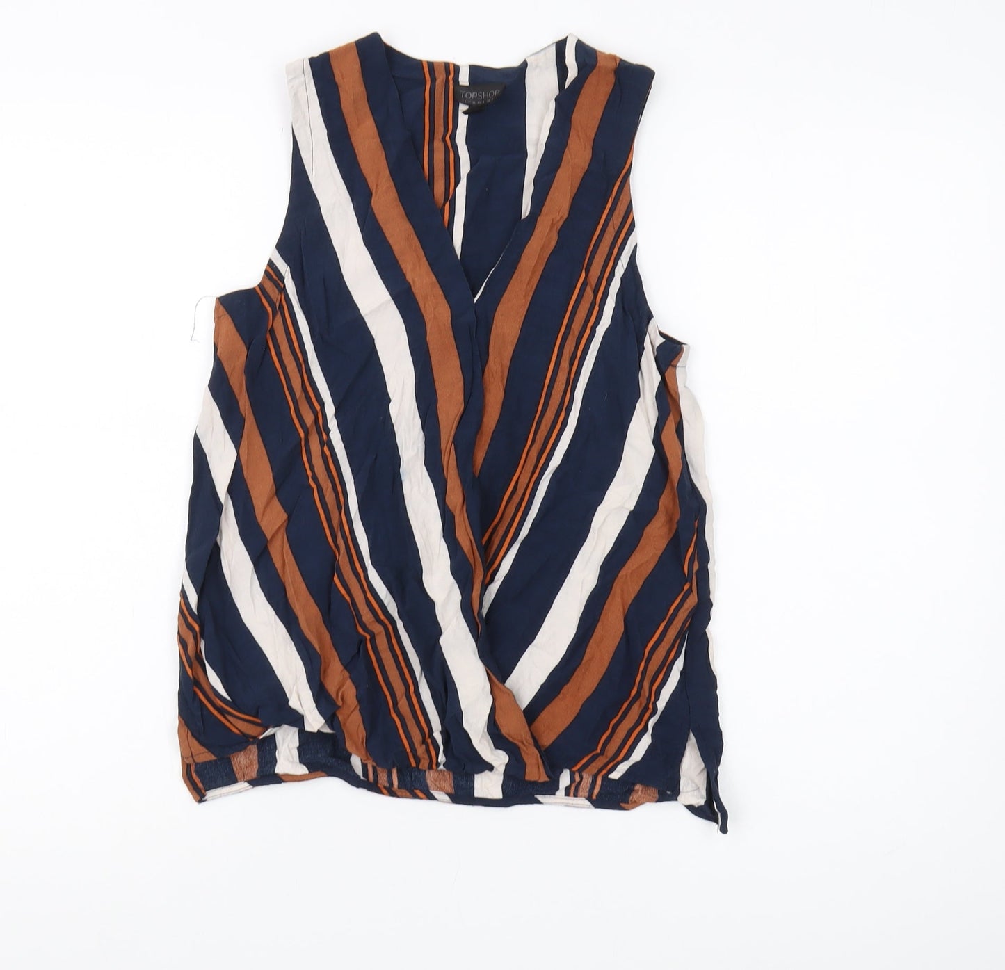 Topshop Women's Multicoloured Striped Tank Top