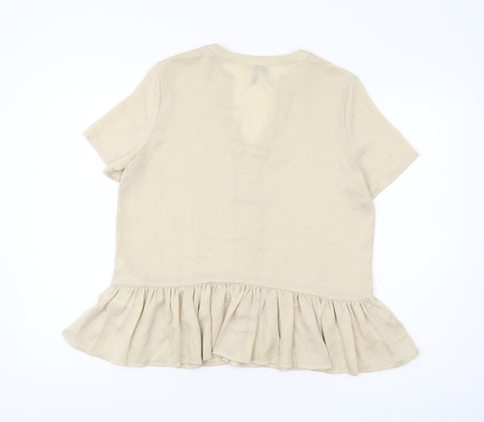Vero Moda Women's Beige Ringer Blouse S