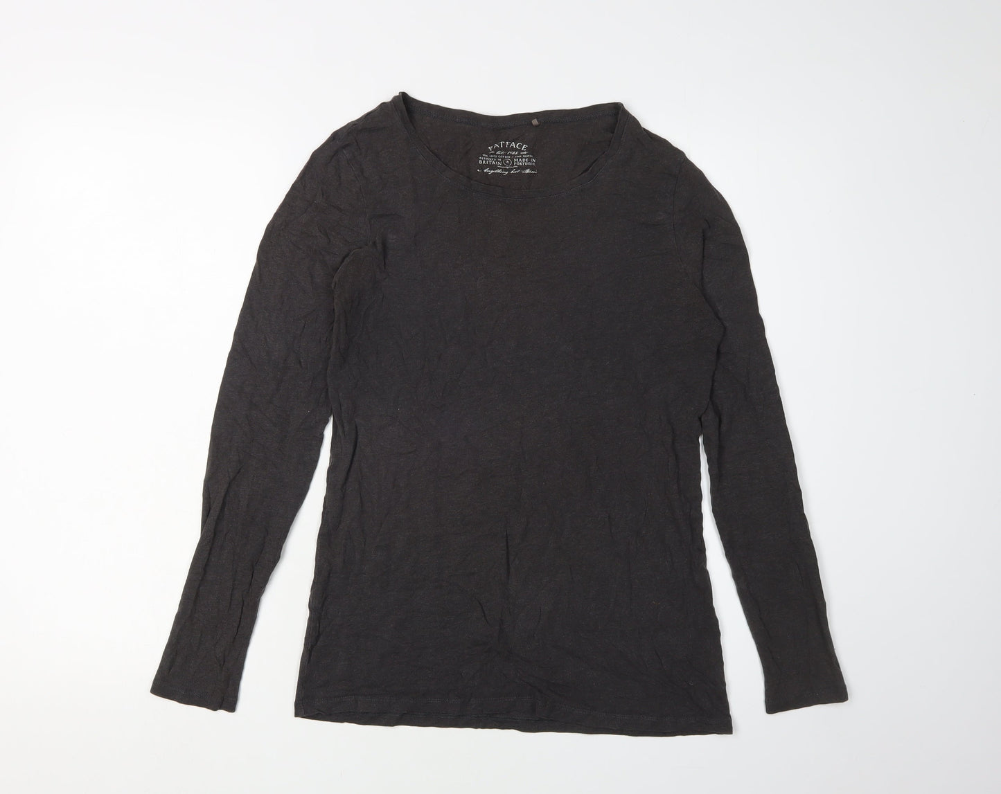 FatFace Women's Grey Long Sleeve Basic Top
