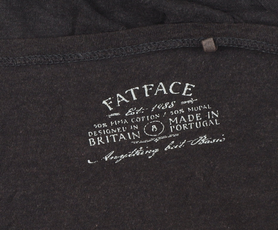 FatFace Women's Grey Long Sleeve Basic Top