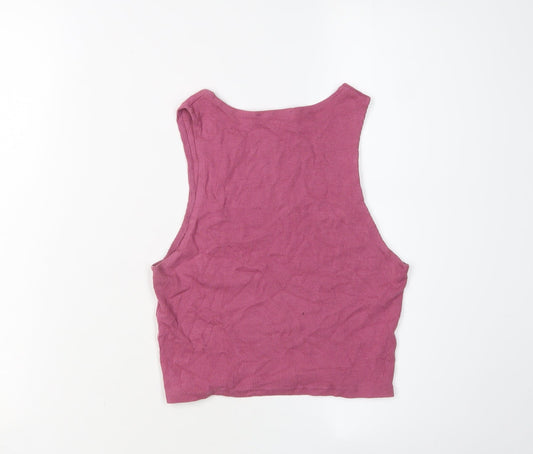Pull & Bear Women's Pink Tank Top M Casual Basic