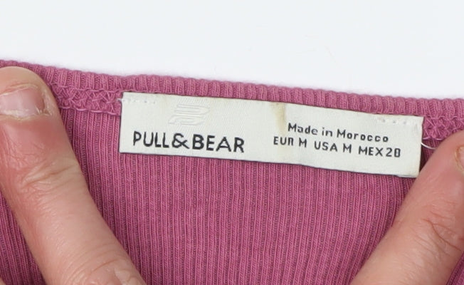 Pull & Bear Women's Pink Tank Top M Casual Basic