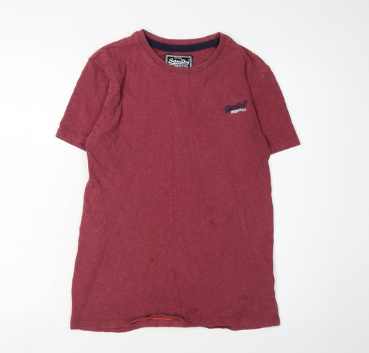 Superdry Men's Red Vintage T-Shirt, Size S, Cotton, Logo