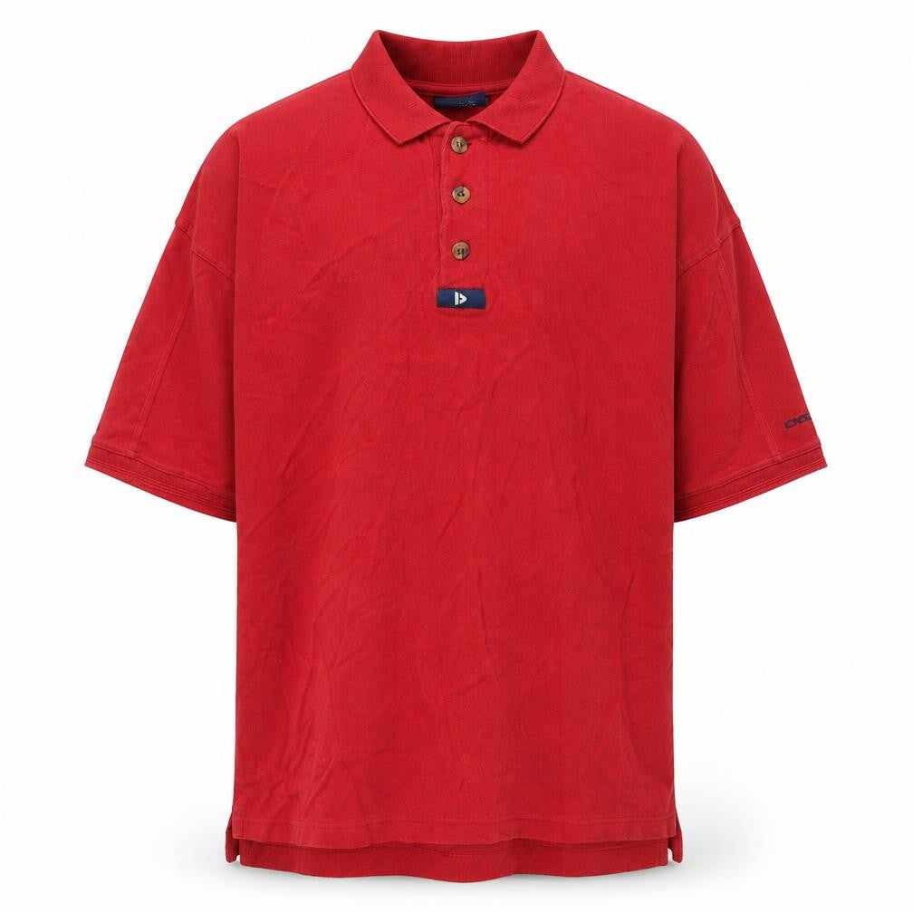 Donnay Men's Red Large Short Sleeve Polo Shirt