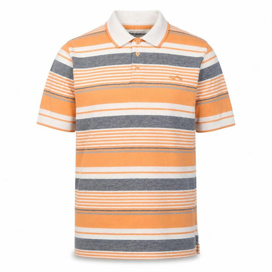 OakRidge Men's Orange Striped XL Polo Shirt