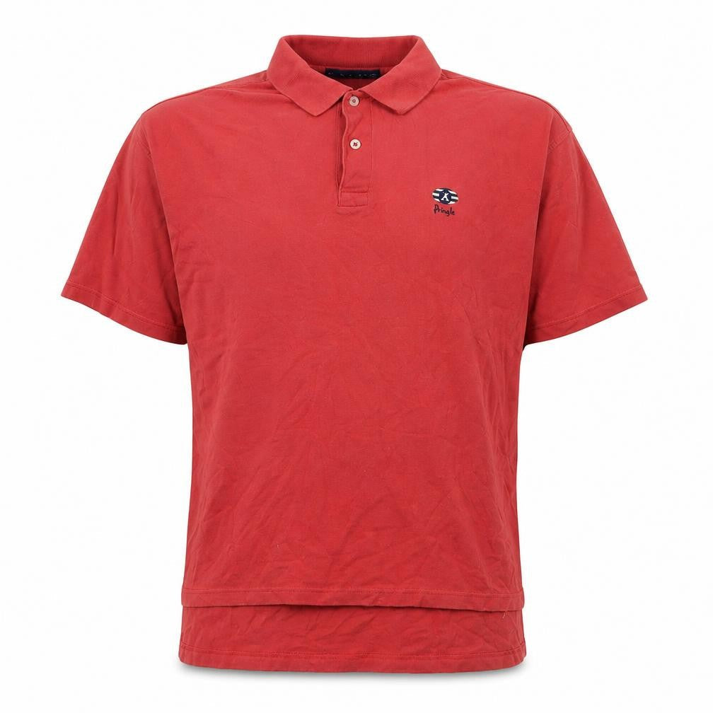 Faldo by Pringle Men's Red Polo Shirt - Medium